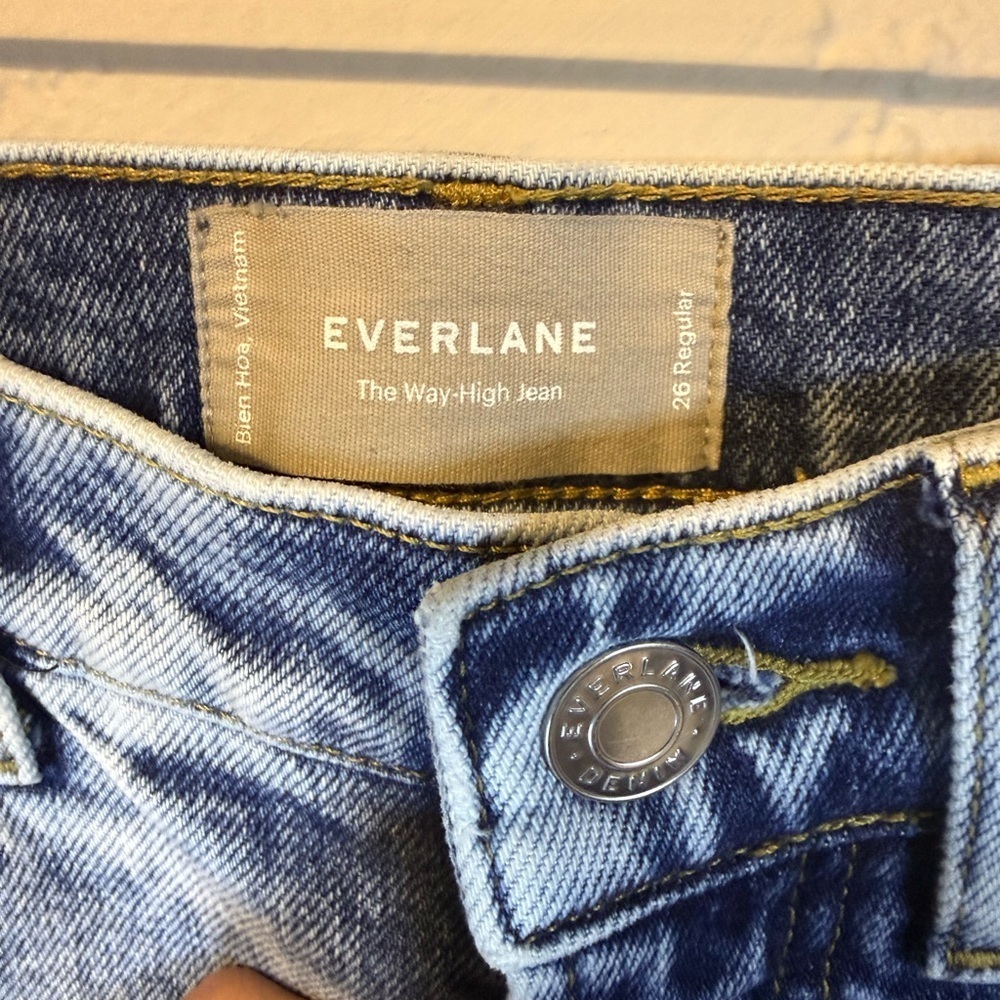 Everlane THE WAY-HIGH High Rise Light acid Wash Jeans size 26 - Picture 4 of 7